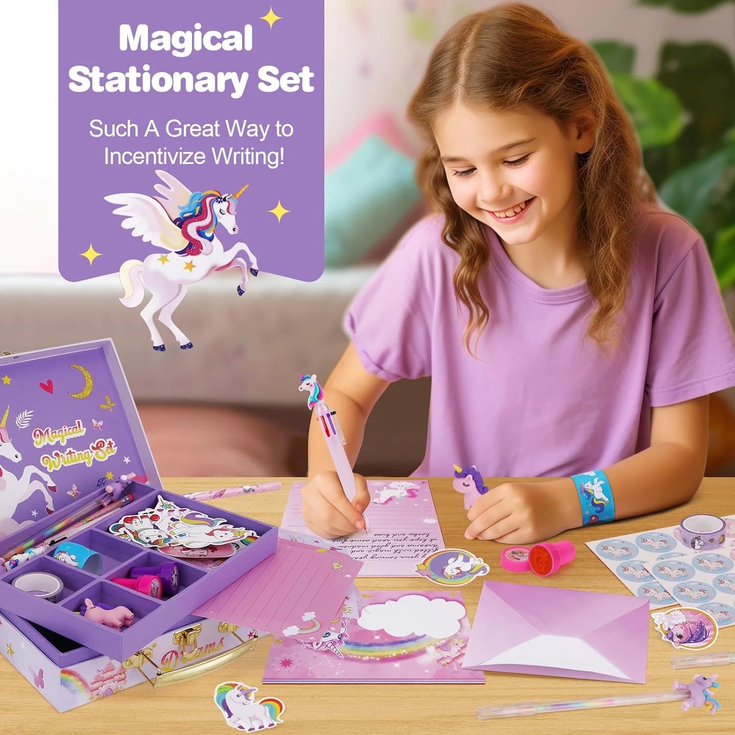 Unicorn Stationary Set with Storage Box C649017