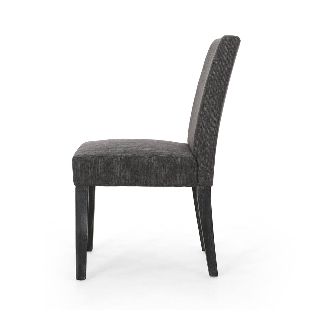 Dark Brown Upholstered Dining Chair, Set of 2 D27734
