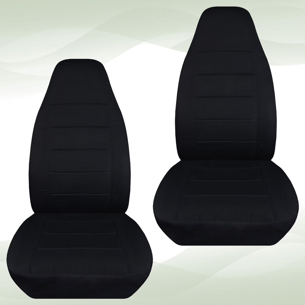 Black Velour Truck Bucket Seat Covers E437832