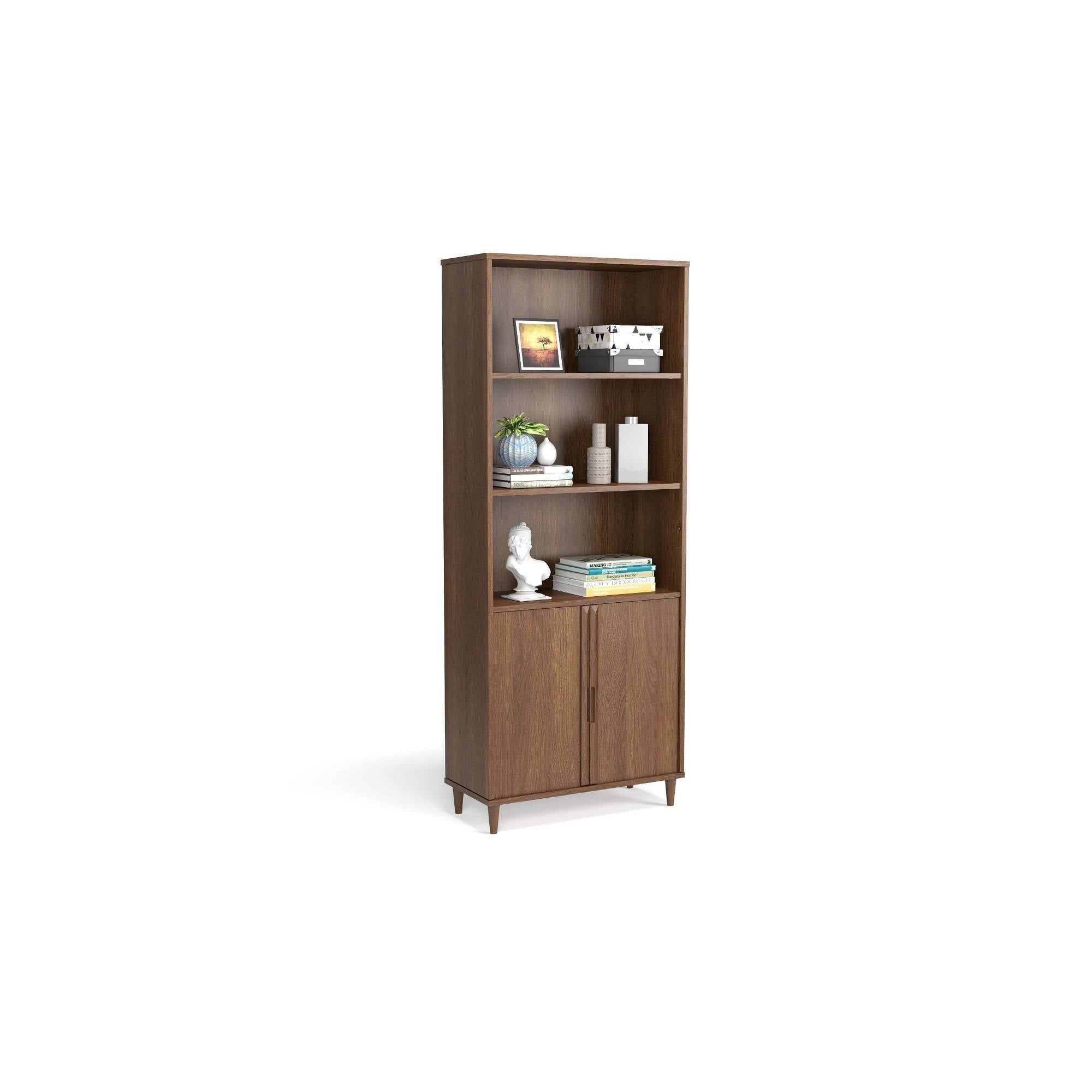 Vintage Walnut Bookcase Y6273