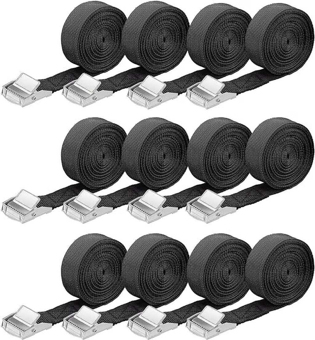 12 Packs 16ft Adjustable Cam Buckle Lashing Straps G714890
