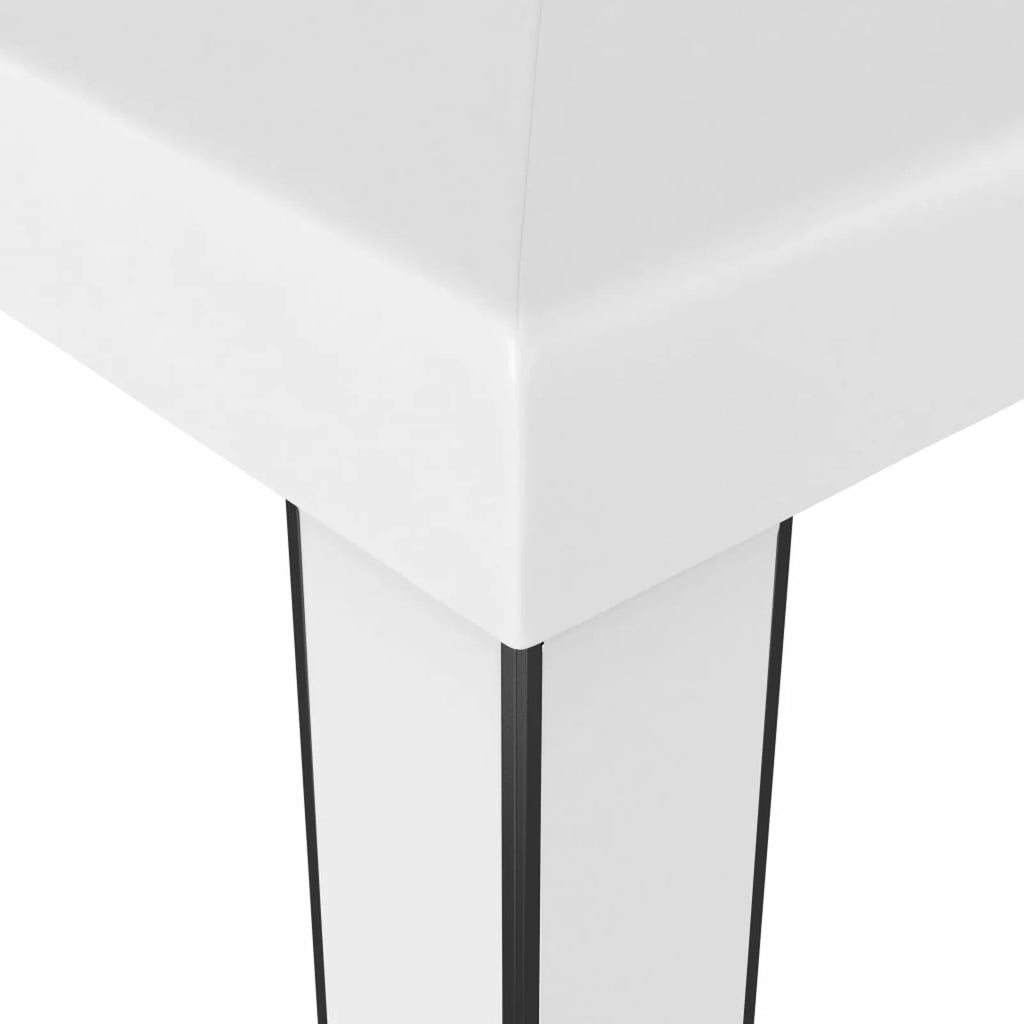 White Steel Frame Party Tent Gazebo Canopy Shelter 9.8ft x 9.8ft T32873