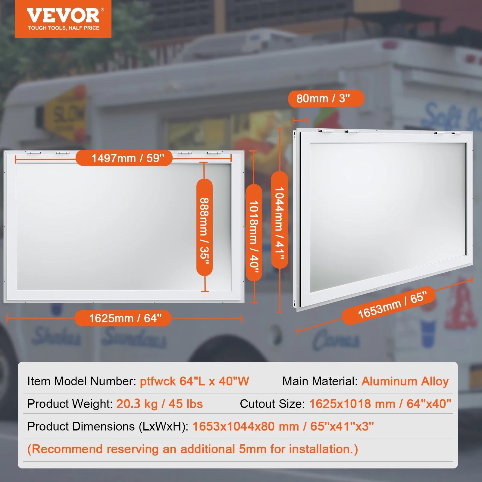Concession Stand Serving Window Food Truck Awning X67098