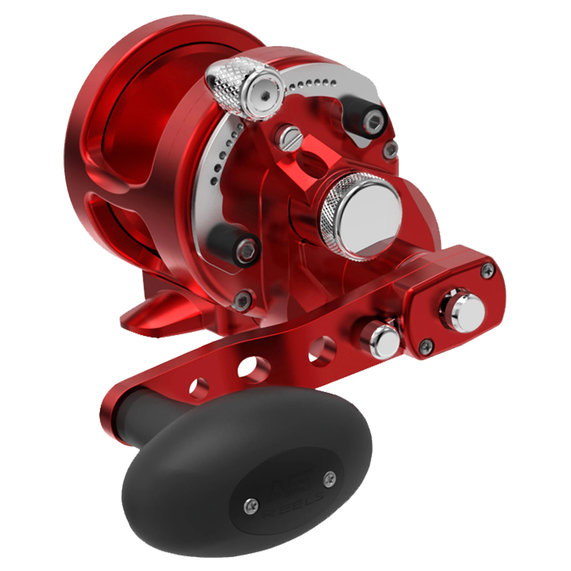 Red 2-Speed Lever Drag Casting Reel F290605