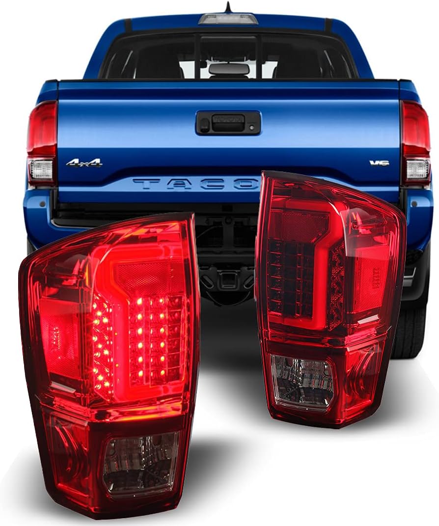 Black/Clear Lens LED Tube Bar Tail Lights K56538
