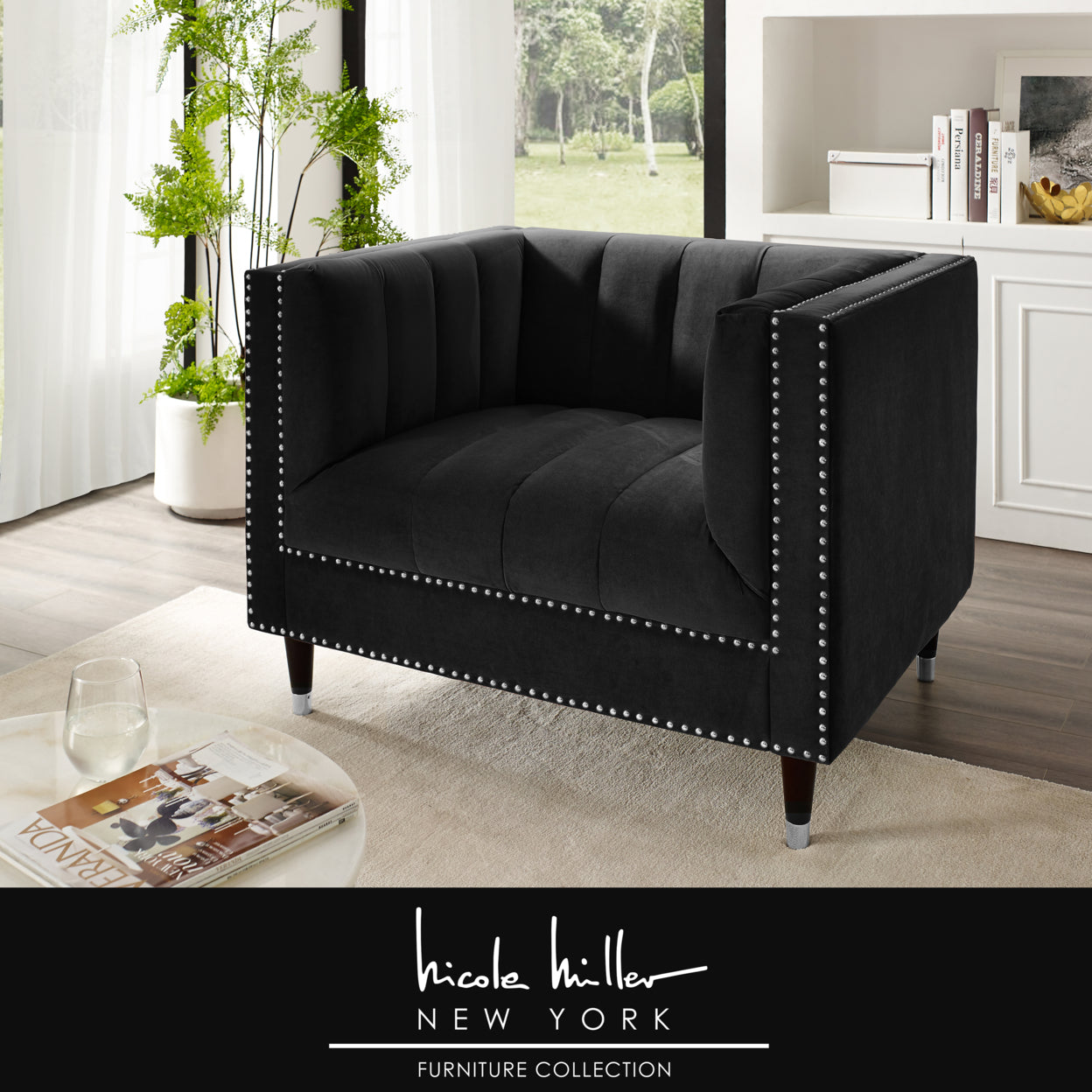 Velvet Club Chair or Sofa with Metal Legs F566