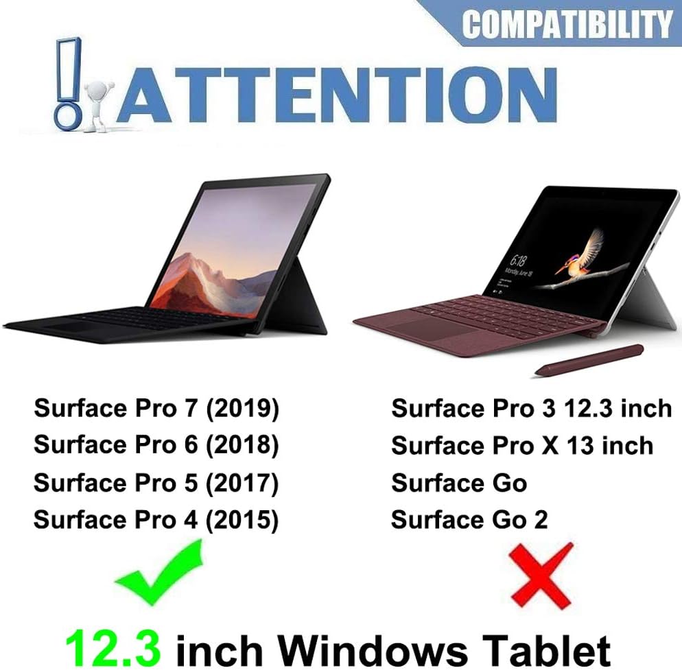 Backlit Keyboard Case with Detachable Wireless Keyboard for 12.3 Inch Tablet P382159