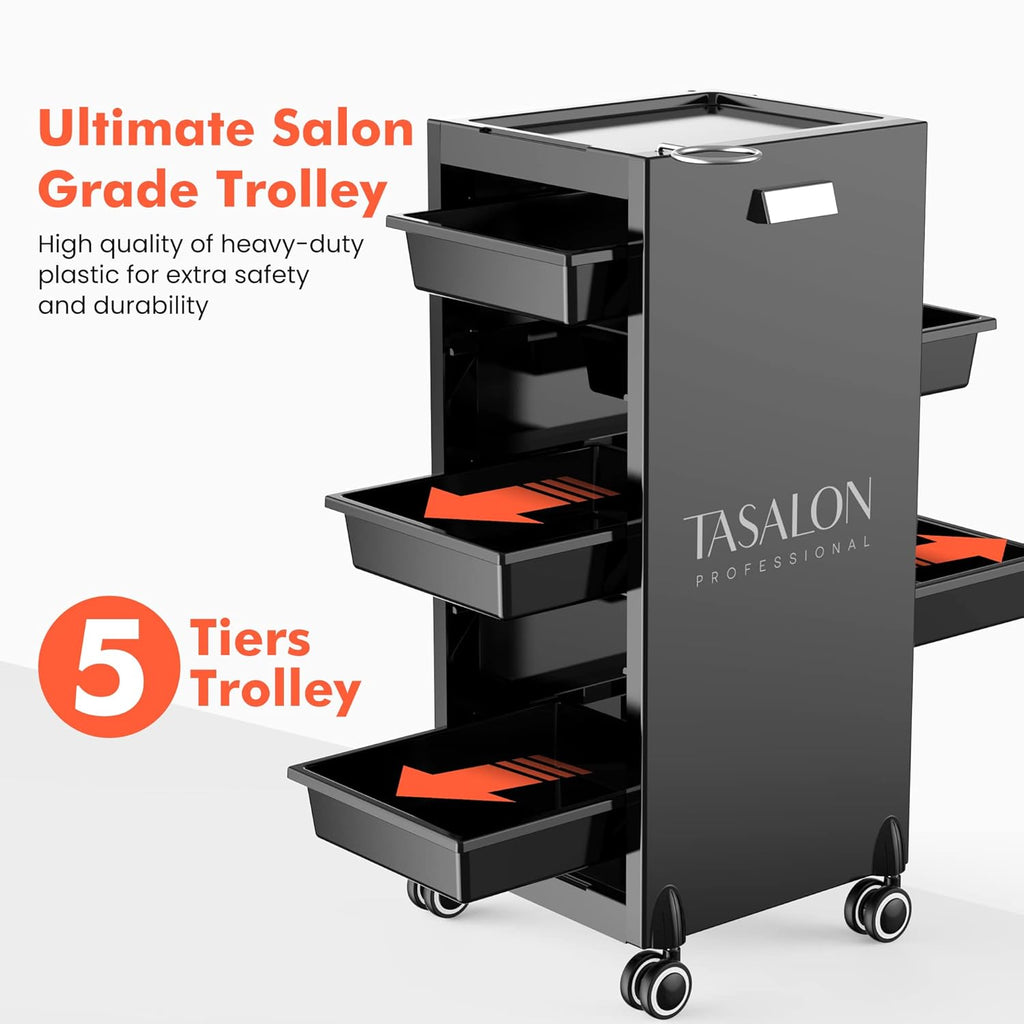 Salon Trolley Cart with 5 Trays H222