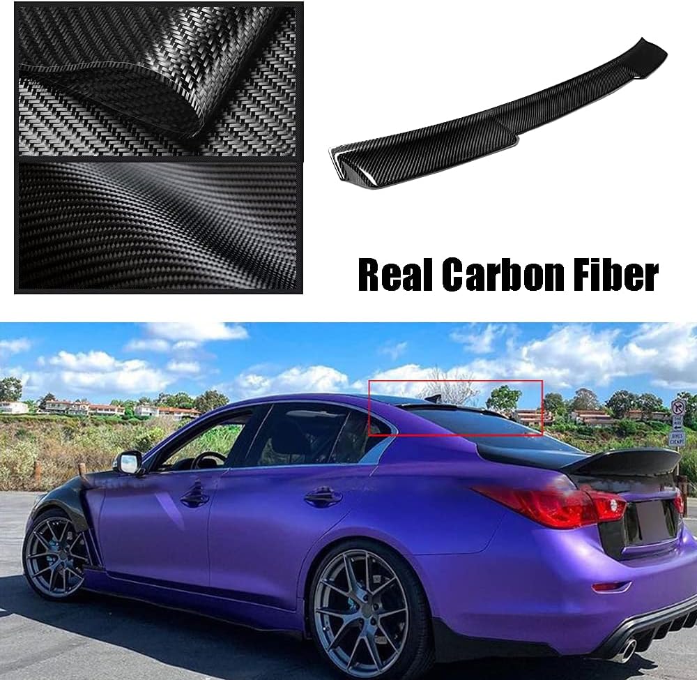 Rear Roof Window Spoiler Carbon Fiber Rear Top Spoiler Wing O3891