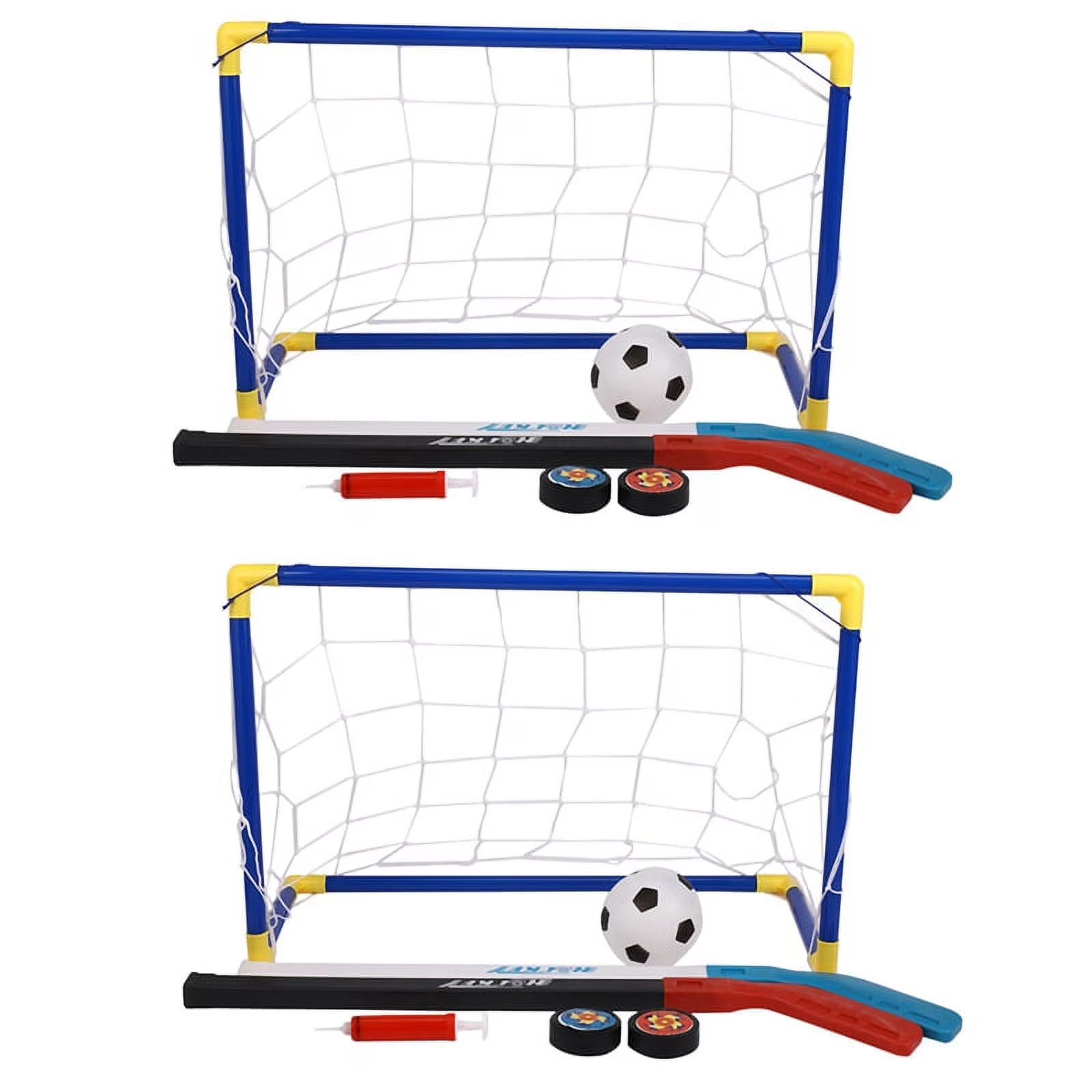 2 in 1 Kids Soccer & Ice Hockey Goals with Balls and Pump S382475