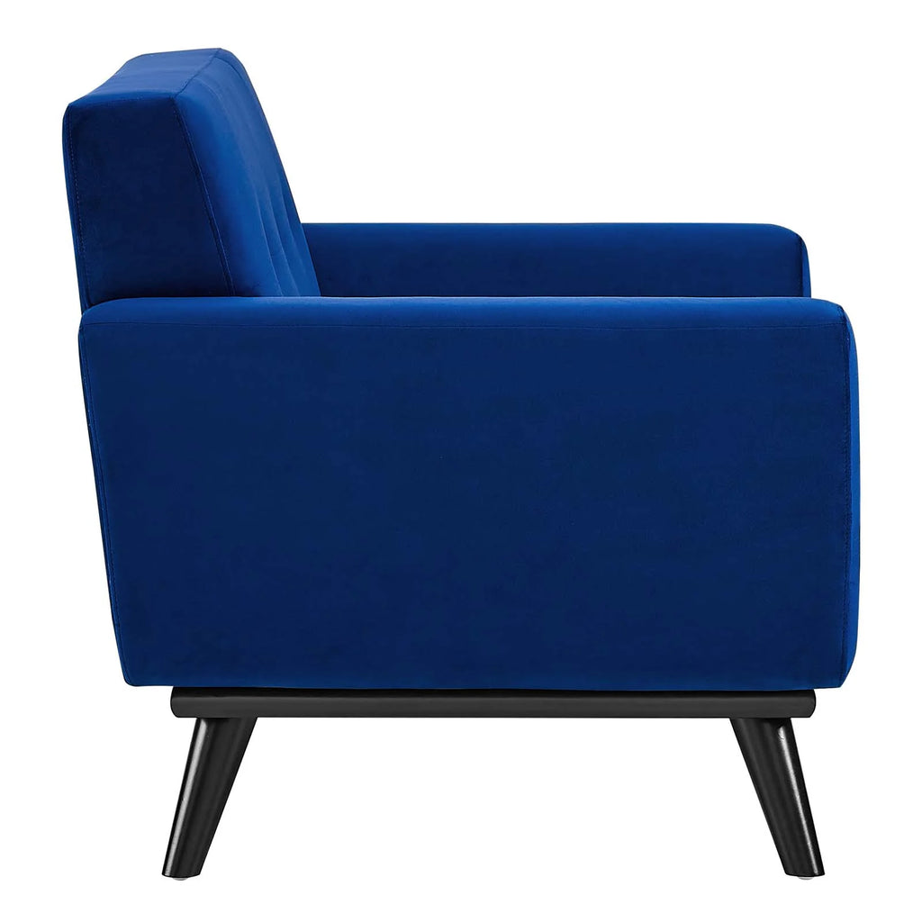 Navy Performance Velvet Armchair N72825