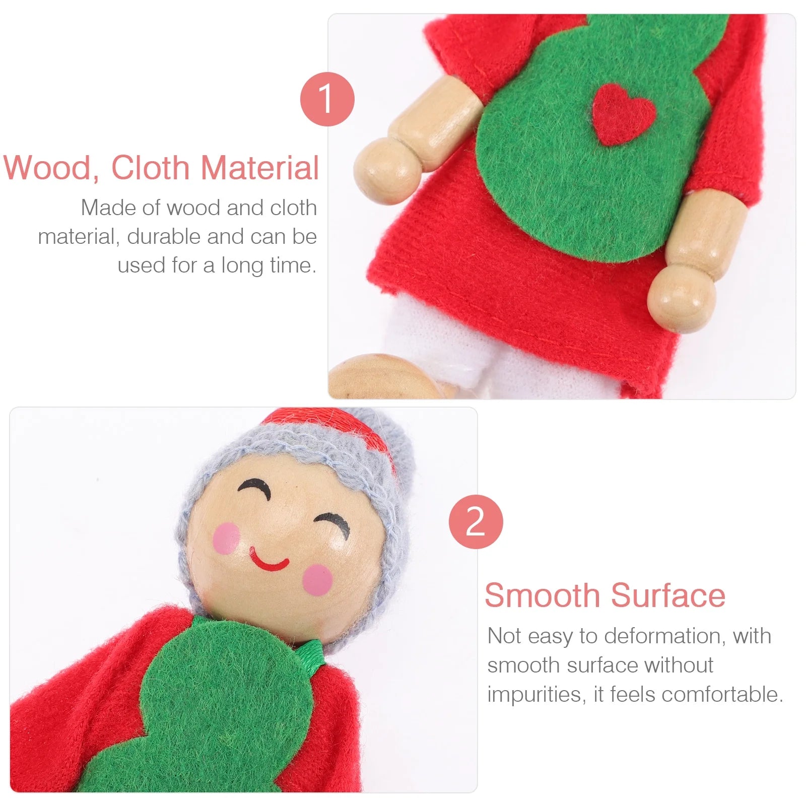 7pcs Wooden Doll Playset Q20347