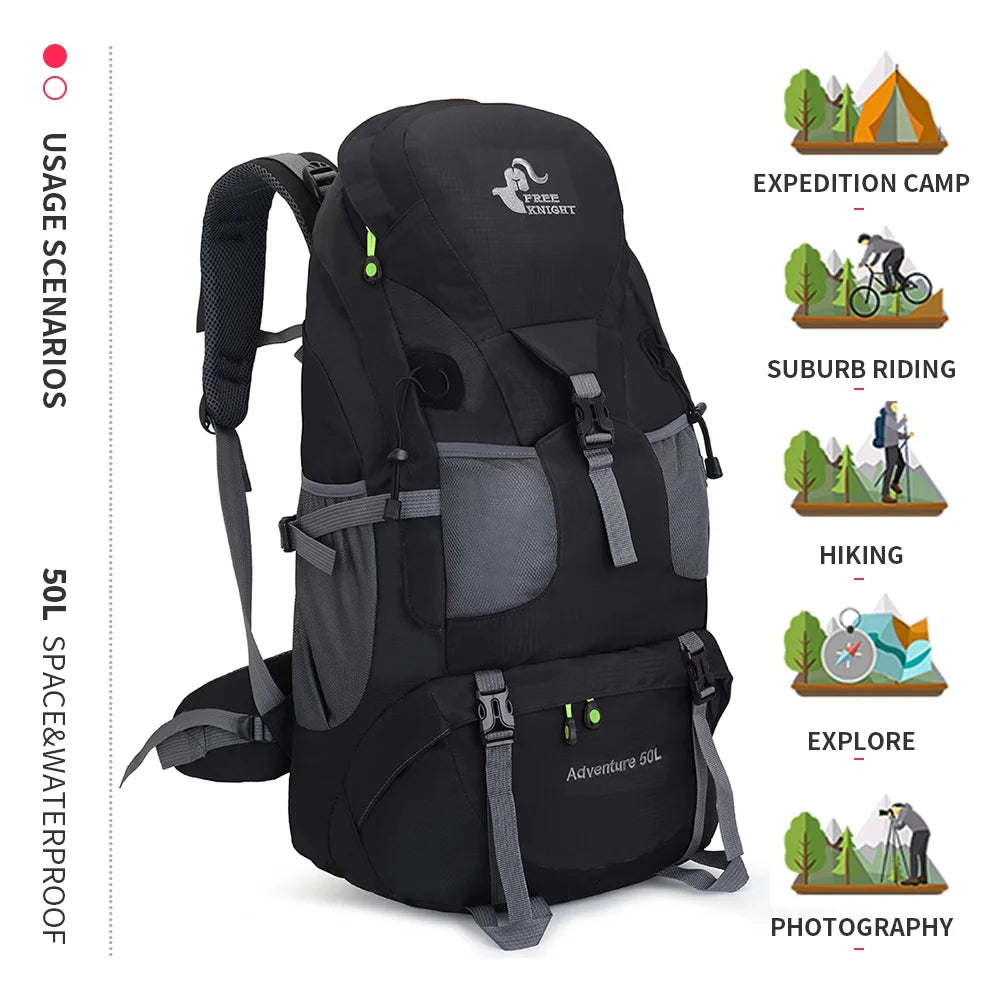 50L Lightweight Water Resistant Hiking Backpack S9207