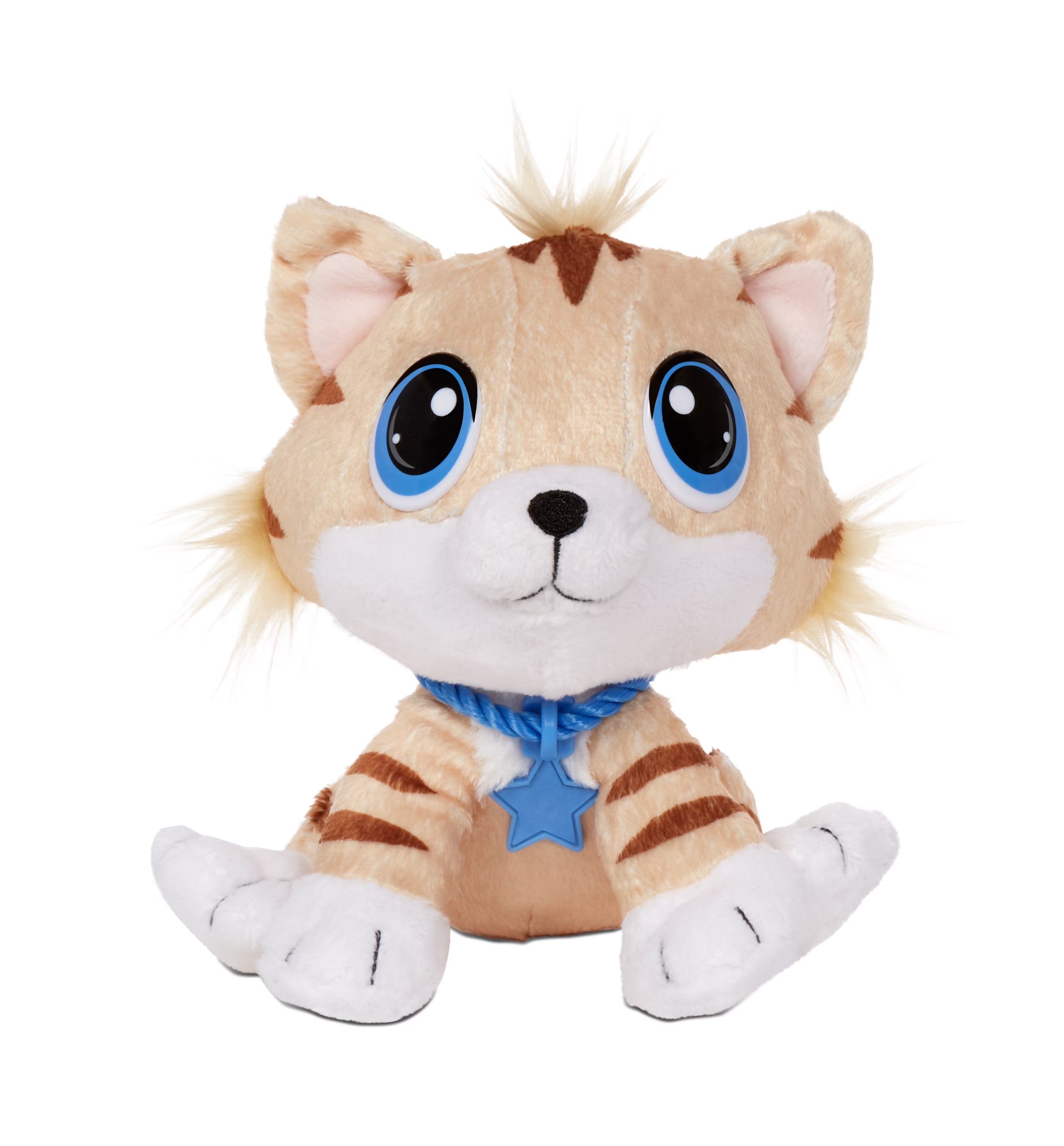 Tabby Kitten Soft Cuddly Plush Pet Toy with Collar L168620
