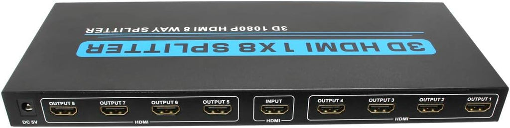 8 Ports HDMI Powered Splitter 4K x 2K 1080P 3D Support Pack of 2 S60511