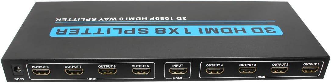 8 Ports HDMI Powered Splitter 4K x 2K 1080P 3D Support Pack of 2 S60511