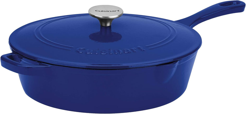 Cardinal Red Enameled Cast Iron 12-Inch Chicken Fryer with Cover I467