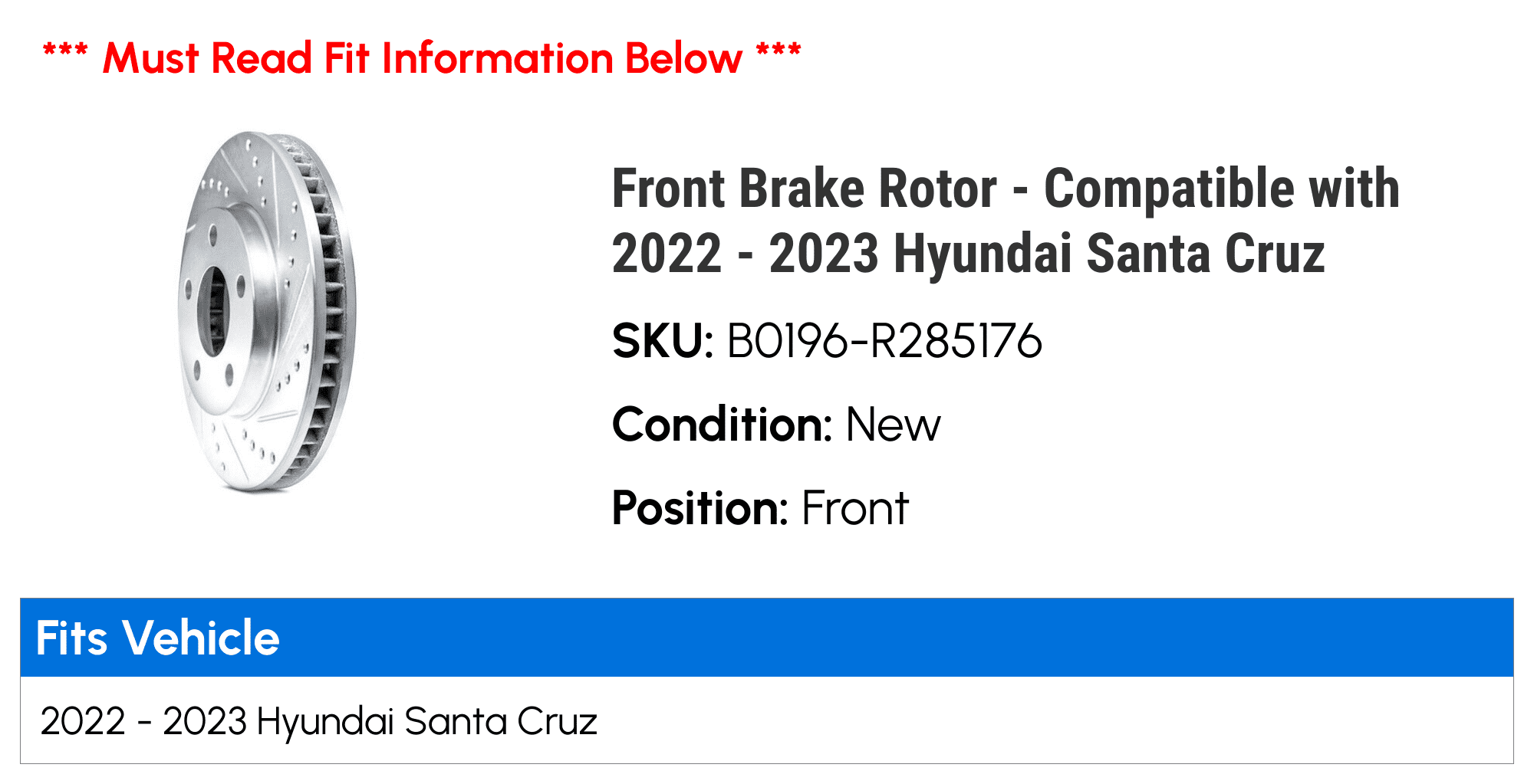 Front Brake Rotor W793630