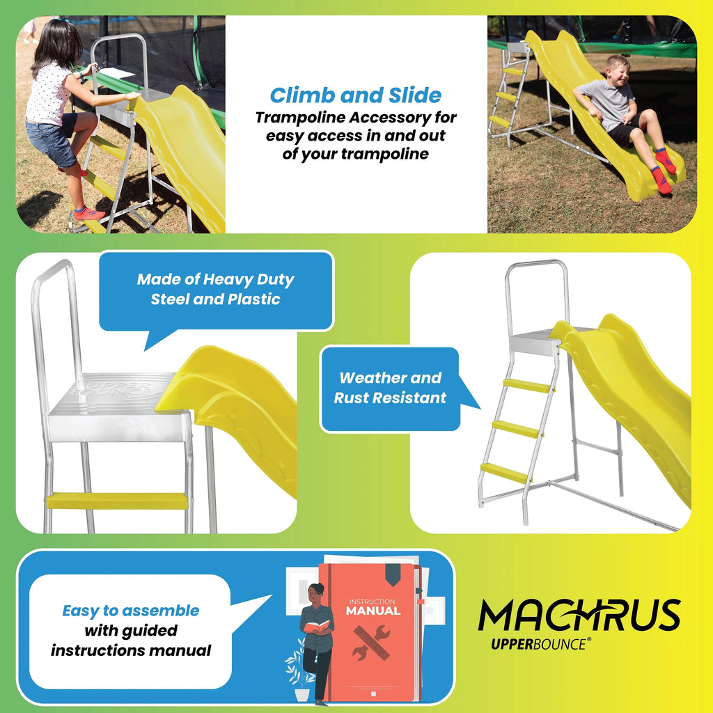 53.5" Height Trampoline Step Ladder & Wave Slide Set V6157