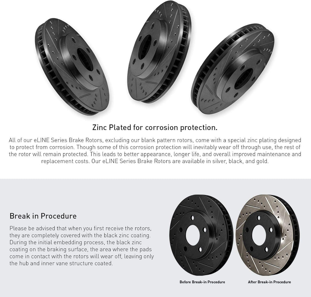 Rear Brakes and Rotors Kit, Semi Metallic Brake Pads and Rotors Z4511