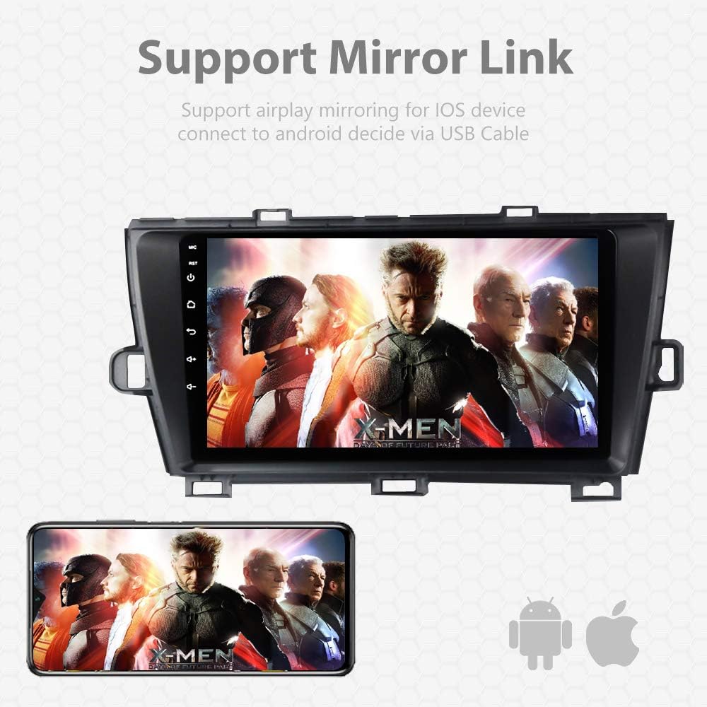 9 inch Capacitive Touch Screen Car Stereo with Bluetooth for Toyota Prius 2010-2015 B82256