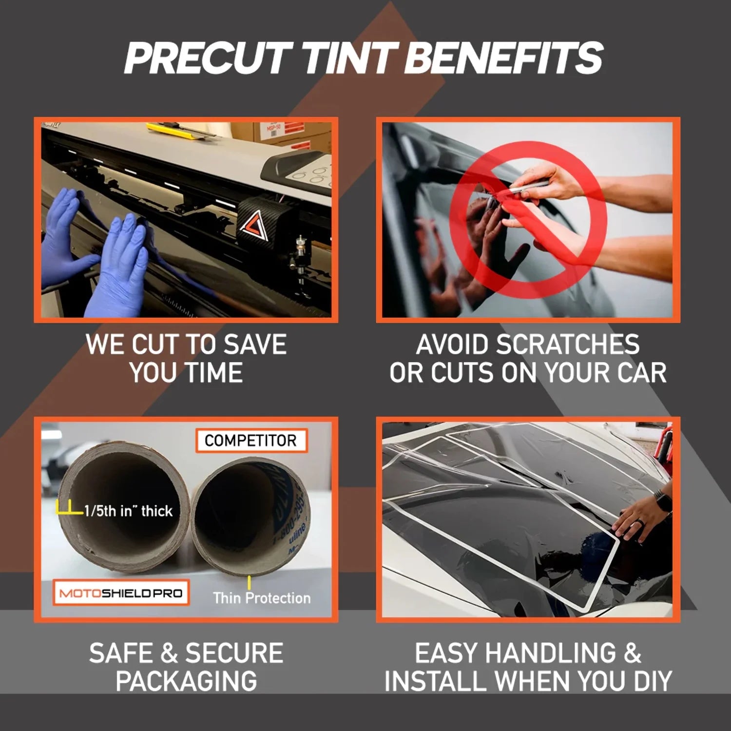 Precut Ceramic Window Tint Film for 2014-2019 Chevrolet Silverado 2500 Crew Cab Front Windshield 50% Q248764