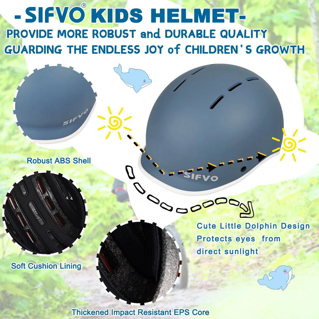 Kids Bike Helmet Skateboard Helmet Scooter Helmet Adjustable Durable（51-57cm） M475316