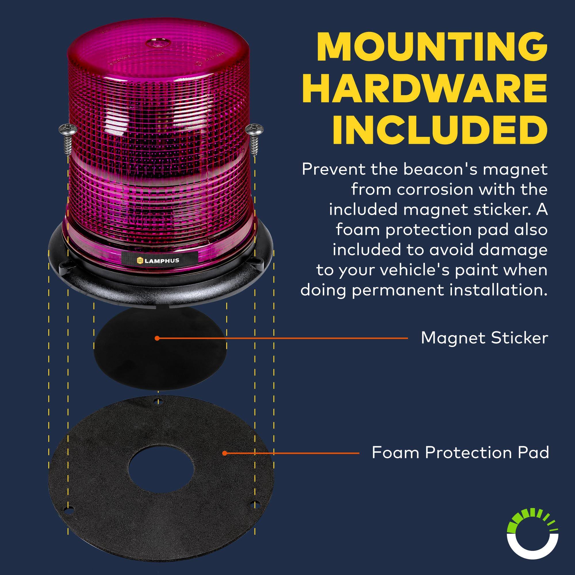 Purple 12W LED Emergency Strobe Warning Light P35113