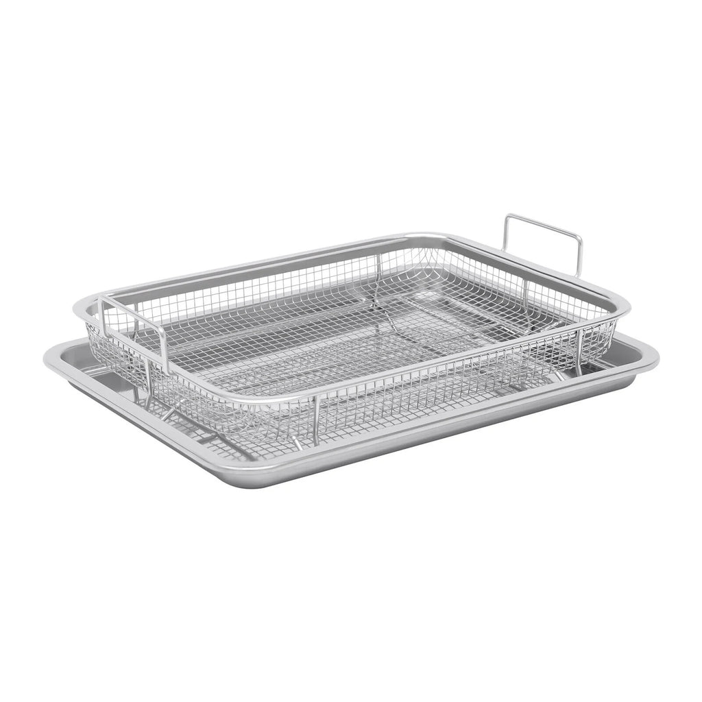 12.6inch Stainless Steel Air Fryer Basket & Tray Set Z7910