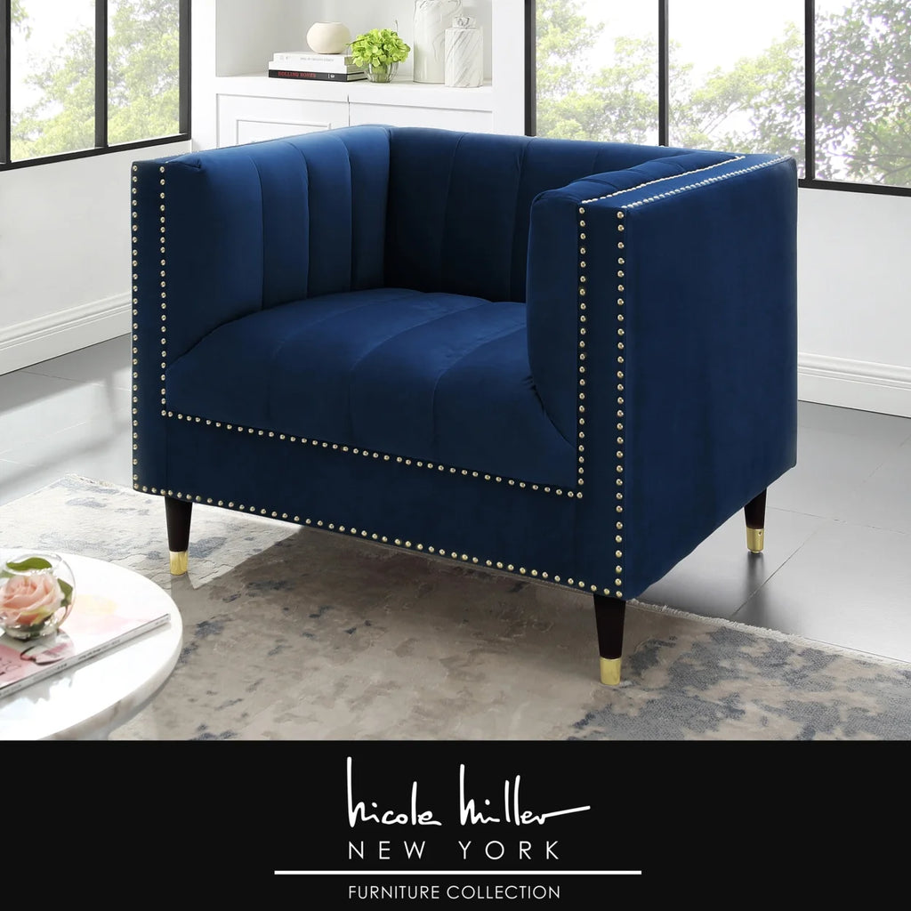 Velvet Club Chair or Sofa with Metal Legs F566