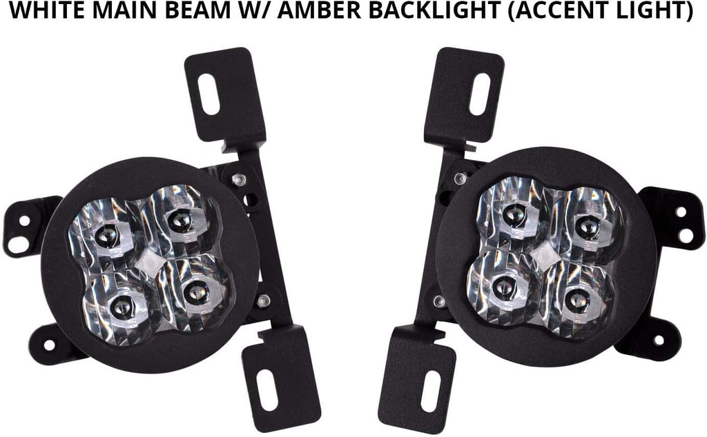 SS3 LED Fog Light Kit for Jeep JL Wrangler Rubicon w/Steel Bumper, White SAE/DOT Driving Pro V790