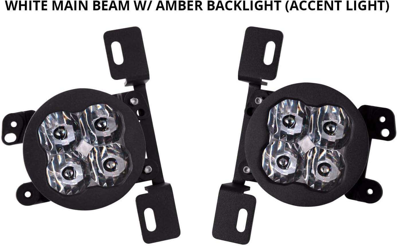 SS3 LED Fog Light Kit for Jeep JL Wrangler Rubicon w/Steel Bumper, White SAE/DOT Driving Pro V790