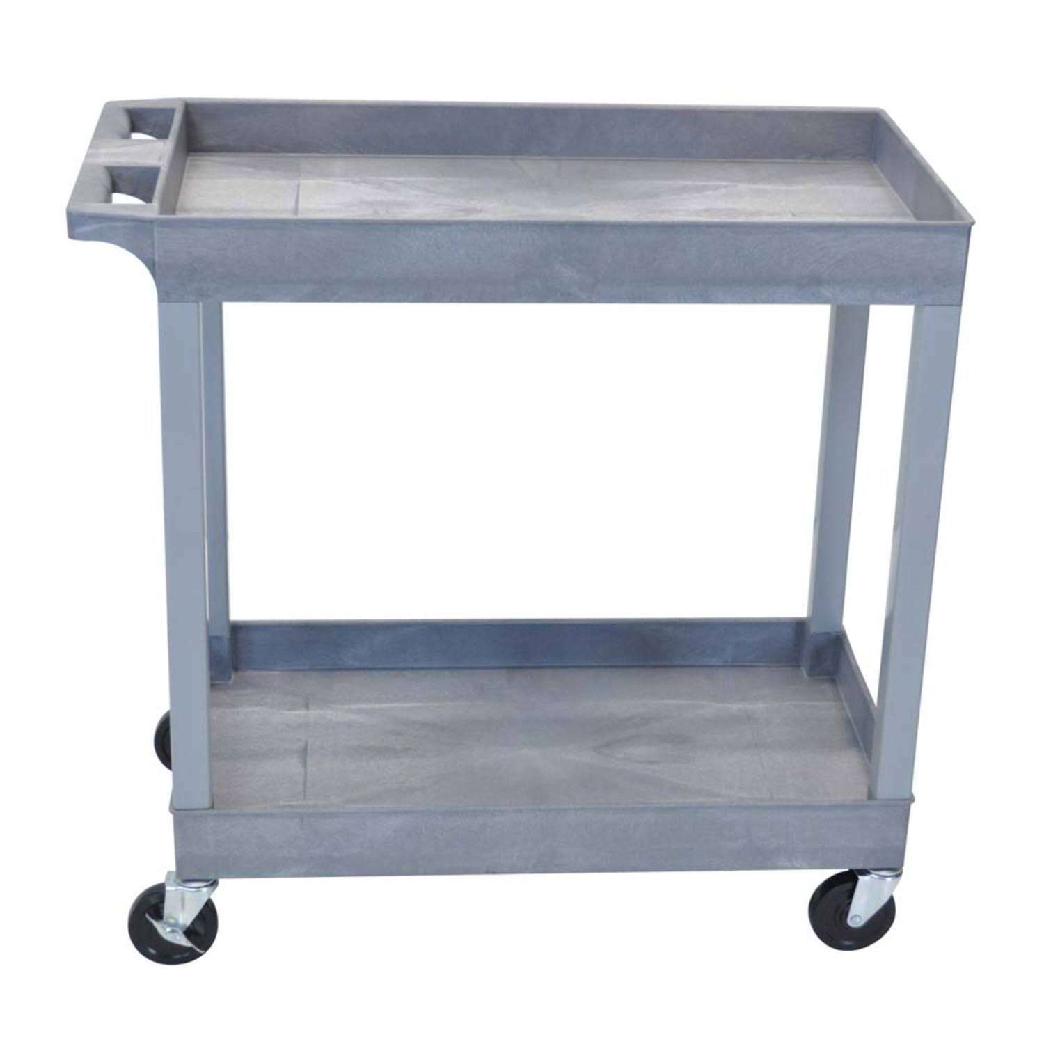 Gray 2-Shelf Tub Cart O832587