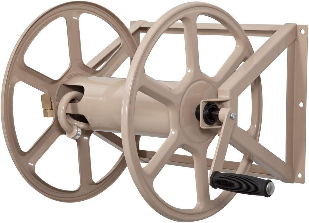 Steel Wall/Floor Mounted Hose Reel, Holds 200-Feet of 5/8-Inch Hose B3252