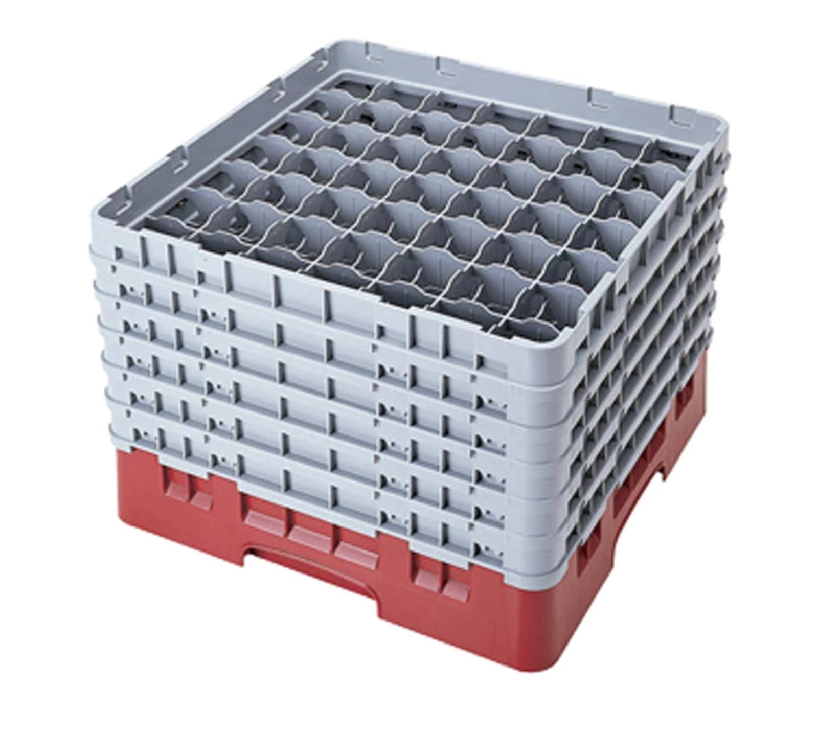 Red 49 Compartment Glass Rack E210639