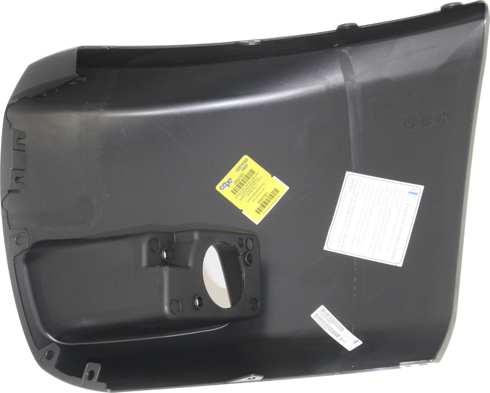 RH Primed Face Bar Cap with Fog Light Hole E37048