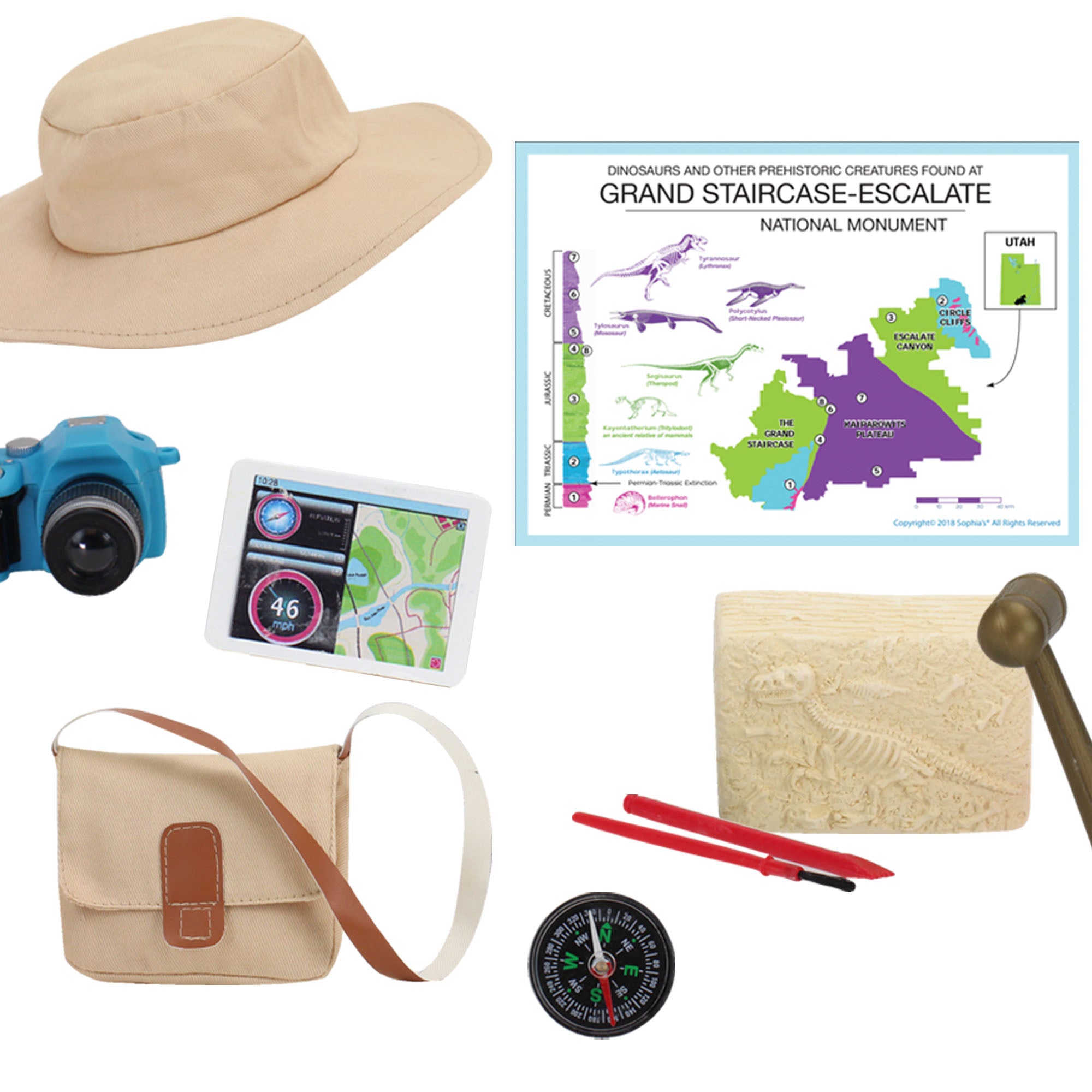 10 Piece Paleontologist Set for 18" Dolls Q13539