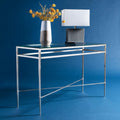 Antique Gold Glass Console Table W3482