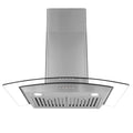 30x22 Wall Mount Range Hood with Glass, Stainless Steel A685706