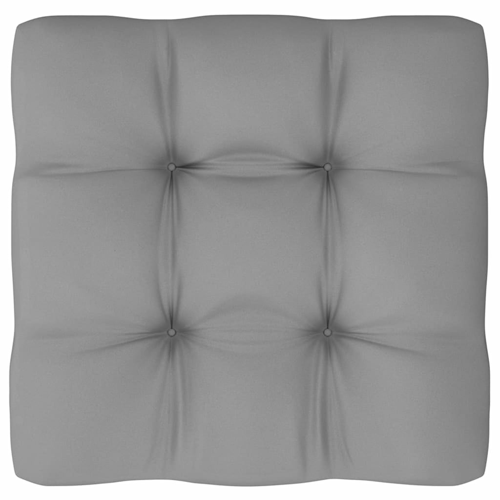 6 Piece Gray Cushioned Pinewood Outdoor Sectional Sofa Set R671