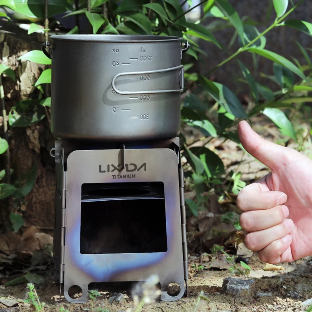 Portable Titanium Wood Burning Camping Stove X837