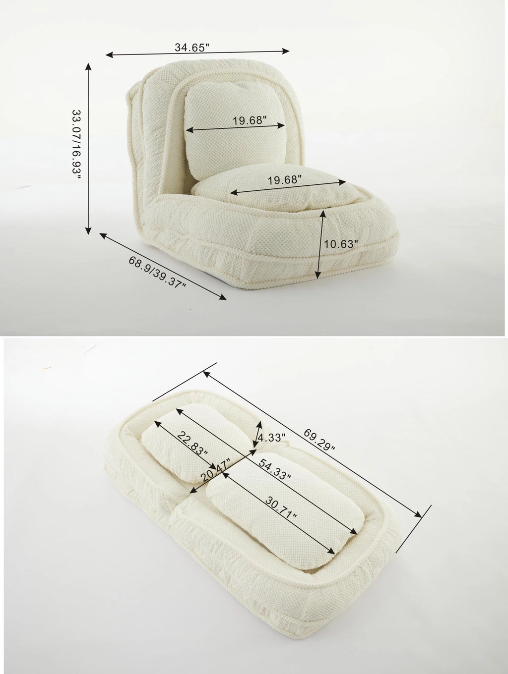 Lazy Sofa Couch with 5 Adjustable Positions L70615