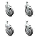 5 inch Thermoplastic Rubber Swivel Caster Set with Brake T5440