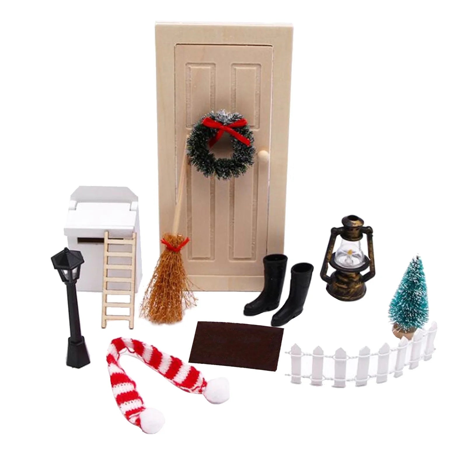 8 Mini House Christmas Decoration Set V752