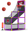Purple Pack of 2 Indoor Arcade Basketball Hoop with 2 Basketballs and Air Pump V344329
