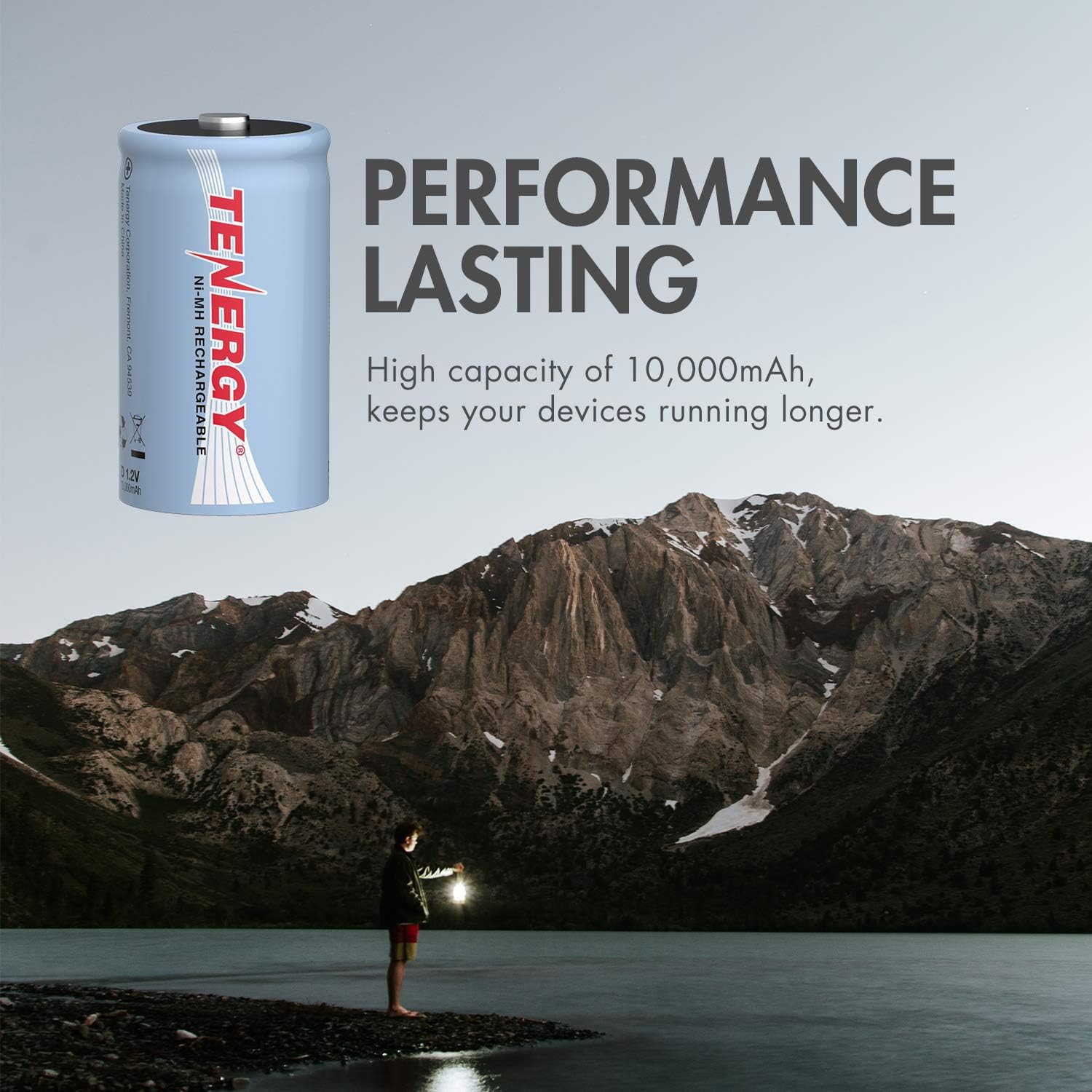 10000mAh NiMH D Battery 16-Pack D5250
