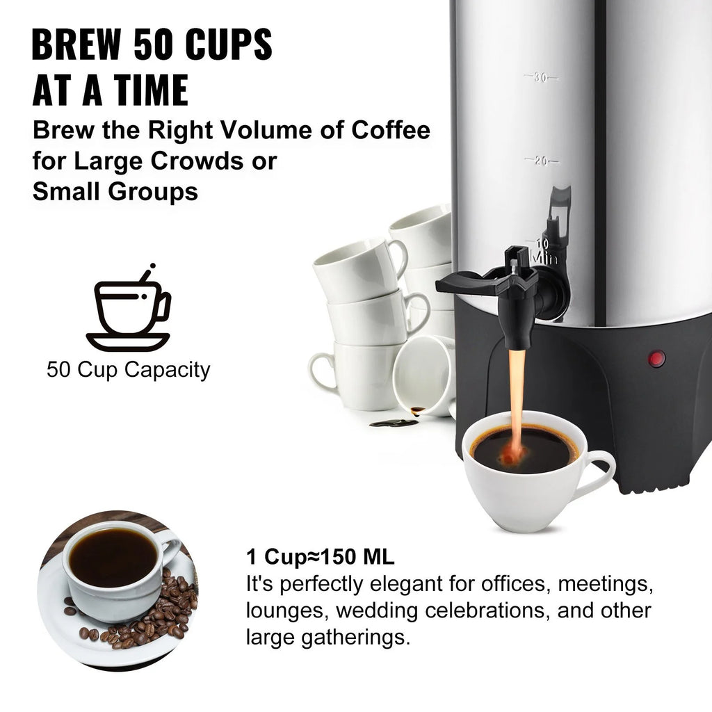 50 Cup Stainless Steel Coffee Dispenser W799
