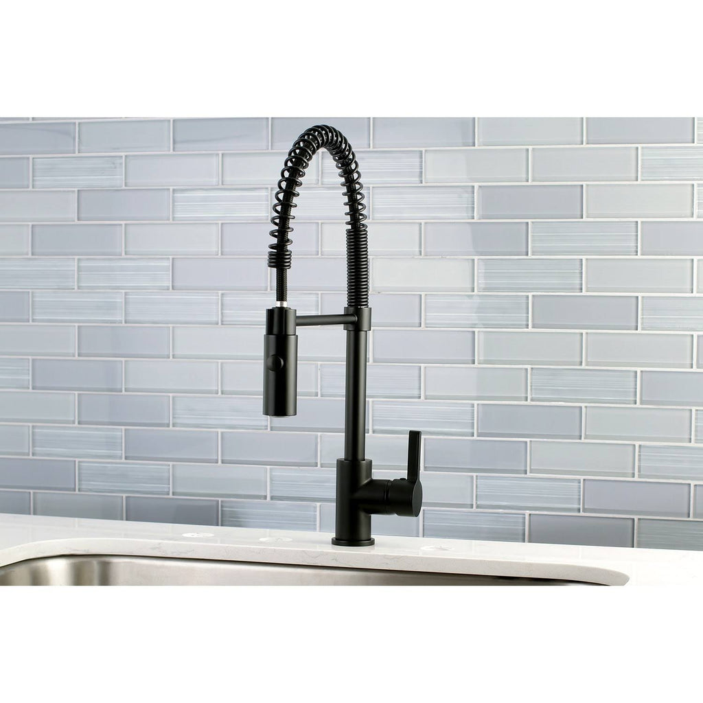 Matte Black Single-Handle Pre-Rinse Kitchen Faucet P6205