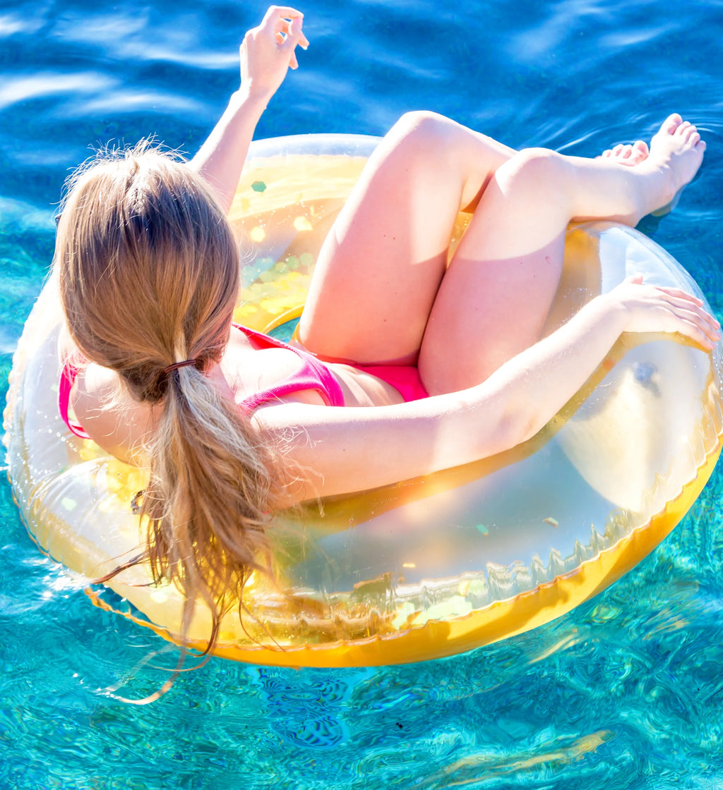 Silver Gold Confetti 36 Inch Inflatable Pool Tube (2 Items) Z455372