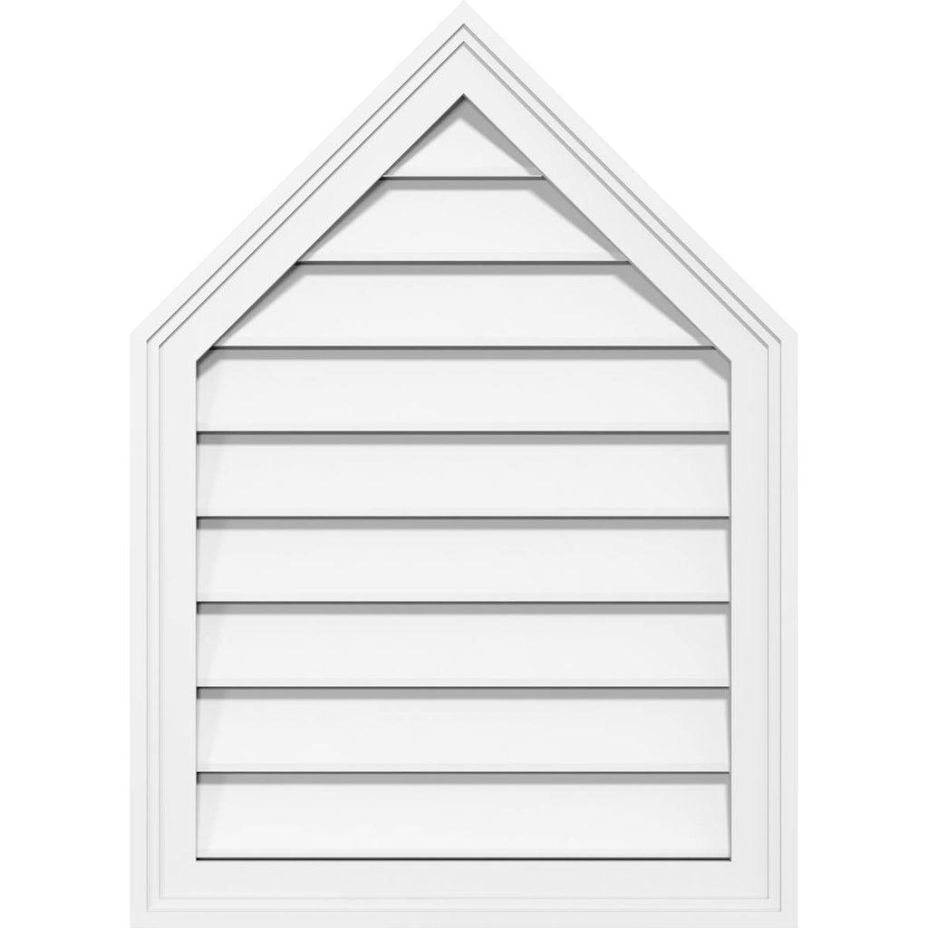 Peaked Top Surface Mount PVC Gable Vent L66100
